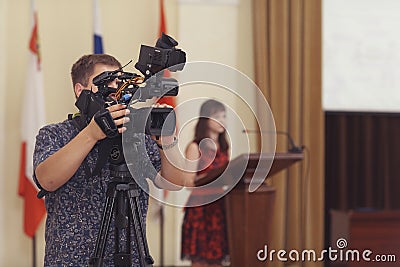 Vologda, RUSSIA â€“ JUNE 6: Rewarding young professionals in the administration of Vologda JUNE 6, 2014 Editorial Stock Photo